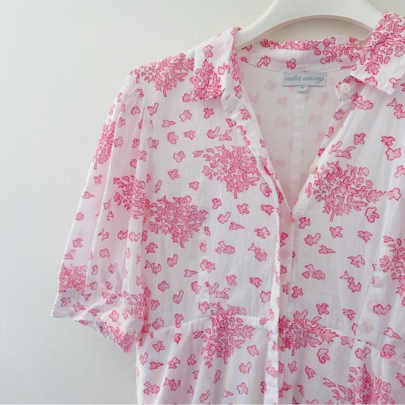 India Amory - Julia Amory Pink and White Dress Sz M - Picture 3 of 6